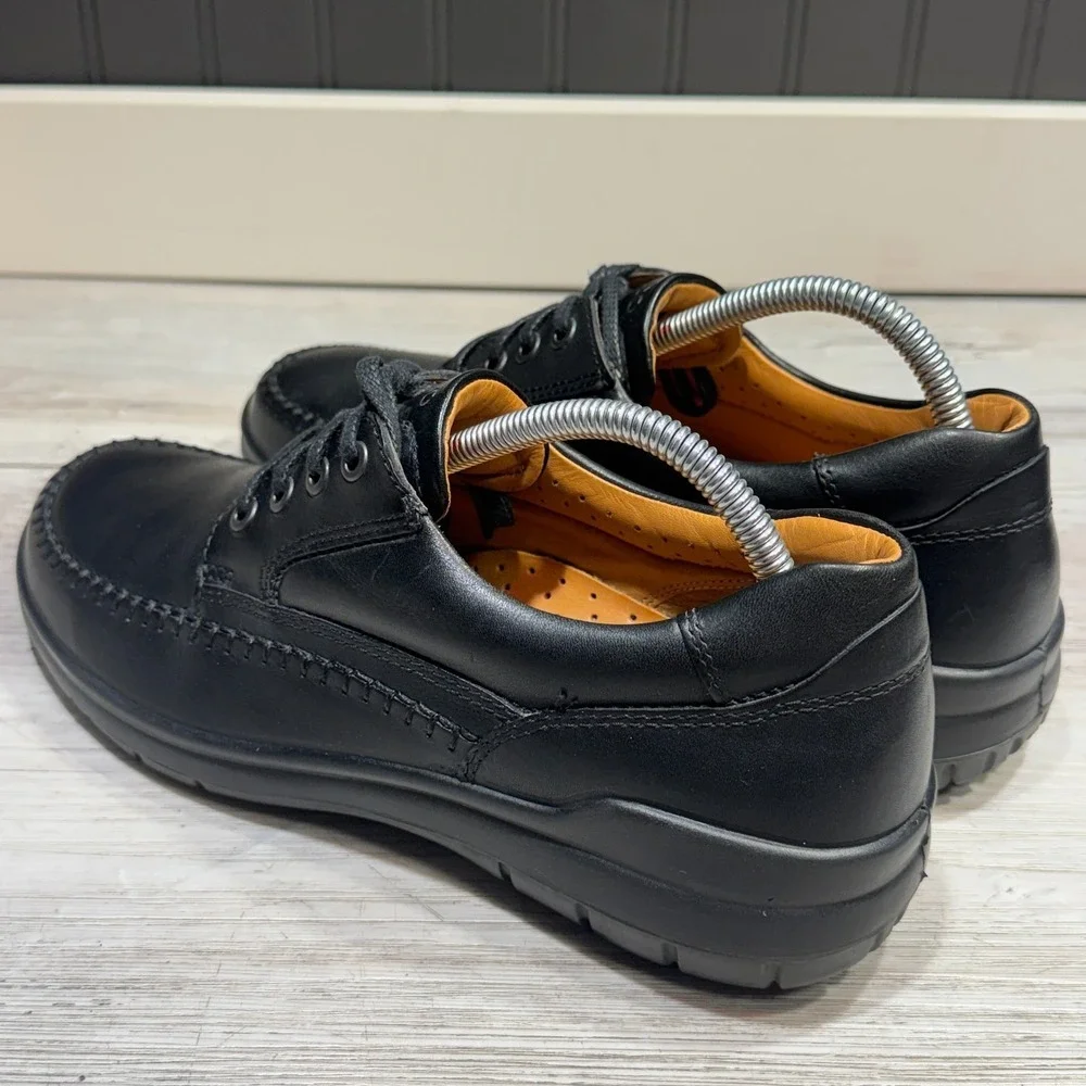 Men's ECCO Seawalker Leather‎ Tie Oxford Shoes - Black - Sz EU 42 US 8-8.5
